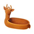 thumbnail image 2 of simhoa Animal Shape Woven Food Serving Basket Food Serving Tray Versatile Handmade Snacks Holder PP Material for Bakery Smooth Edges Deer 29x20x20cm, 2 of 10