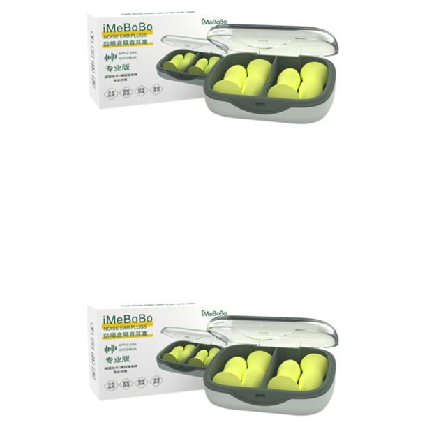 Sidaley Tapón para los oídos de 3 capas Tapón para los oídos para dormir Reducción de ruido Anti-ronquido Rebote Protección Orejas Espuma Verde 4 piezas 2Conjunto