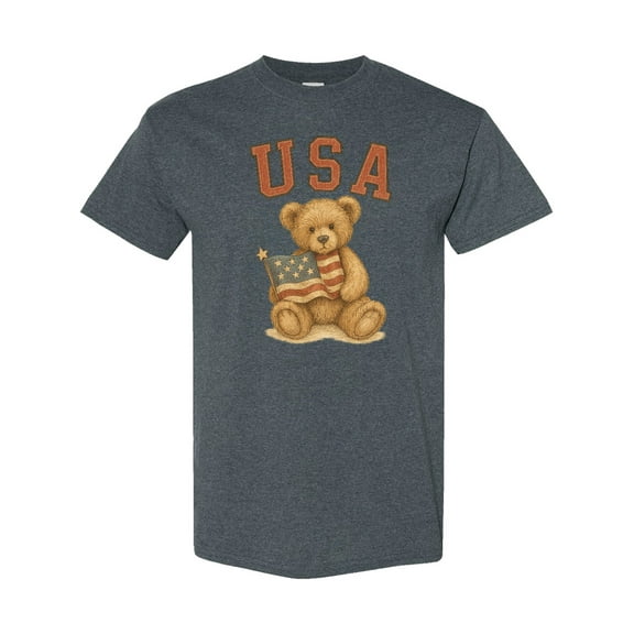 Inktastic Patriotic USA Teddy Bear with American Flag T-Shirt