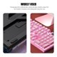 thumbnail image 2 of Teclado para juegos con cable, ergonómico, con sensación mecánica, para oficina, color rosa ABS, 2 of 6