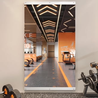 Home Gym Mirror Set - 2 Pieces, 48x32 Inches Each, Frameless Tempered Glass, Wall Mounted For Yoga