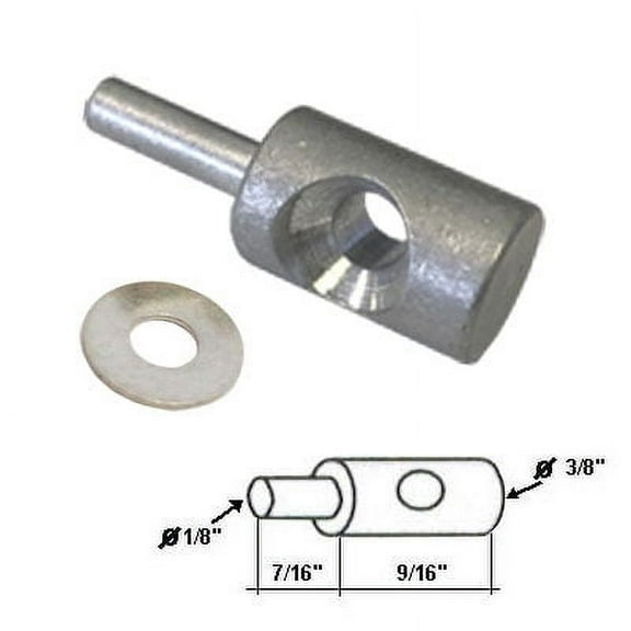 Gordon Glass® Aluminum Hinge Pin Kit 3/8" Dia. for Continuous Hinge Framed Shower Enclosure
