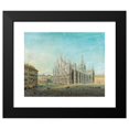 thumbnail image 2 of Carlo Bossoli 18x15 Black Modern Framed Museum Art Print Titled - Piazza Del Duomo, Milan, 2 of 5