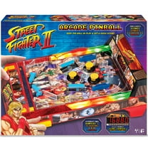 Street Fighter II: Arcade Pinball - Premium Series, Lights & Sounds Iconic Tabletop Game, LED Scoreboard, Vibrating Bumpers, Licensed, Adults-Kids 6 