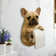 thumbnail image 4 of CARRFA 2025 Creative 3D Printed Dog Paper Holder, Tissue Roll Dispenser, Funny Toilet Paper Roll Holder, Decorative Wall Mounted Toilet Paper Holder for Home Kitchen Bathroom (Bulldog), 4 of 10
