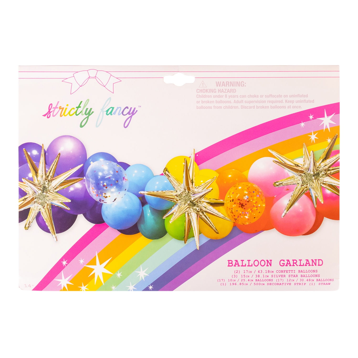 Strictly Fancy 6FT Balloon Garland, Multicolor
