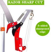 26 Feet Pole Saw,Tree Trimmer Pole Manual Pruner Cutter Set Extendable HeightAdustable System for Sawing and Shearing