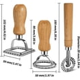 thumbnail image 2 of Juego de cortadores de pasta para ravioles, máquina para hacer sellos con mango de madera para ravioles, pastas, albóndigas, lasaña y pierogi, 2 of 4