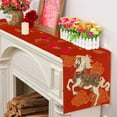 thumbnail image 6 of Summercome Chinese New Year Table Runner 2026 - 13x72 Inch Lunar New Year of The Horse Decorations Spring Festival Kitchen Dining Table Decor for Holiday Party, Indoor Outdoor Home Decorations, 6 of 7