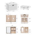 thumbnail image 5 of Joyero SONGMICS de 3 capas con 2 cajones con cierre, color blanco, 5 of 5
