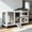 55.2" L White&Gray, variant on Aivituvin 2-Story Rabbit Hutch Indoor Large Bunny Cage with Chew-Proof Ramp - Wooden Rabbit Cage Outdoor with 6 Lockable Caster Wheels & Dual Pull-Out Trays for Rabbits, 62"L x 22.6"W x 33.5"H (Grey)