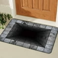 thumbnail image 5 of Front Door Mat, 3D Optical Illusion All-Weather Doormat, Optical Illusion Rug Ground Crack Illusion Rug 3D Rugs, Easy Clean Patio Porch Entryway Mat, 5 of 7