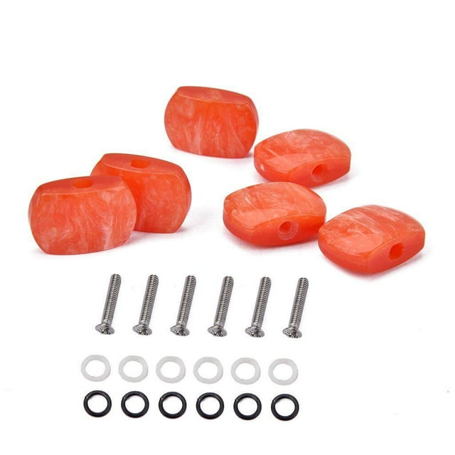 pitrice 6 Acrylique Guitare Tuning Chevilles Tuners Machines Têtes Boutons Jade Rouge