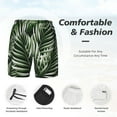 thumbnail image 3 of Fotbe Tropical Palm Leaves1 Traje de Baño para Hombre – Shorts de Natación de Secado Rápido con Forro y Bolsillos-Medium, 3 of 6