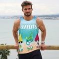 thumbnail image 6 of Gukieu Hello Summer Gnome 1 Print Men's Quick Dry Fitness Vest, Round Neck Sleeveless Fitness Bodybuilding Top-4X-Large, 6 of 7