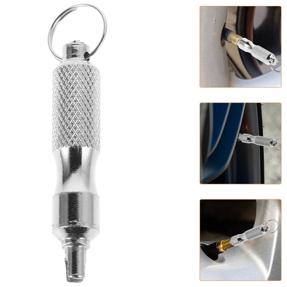 Healifty Plated Silver Valve Core Wrench Tool for Reliable and Convenient Tire Valve Stem Repair