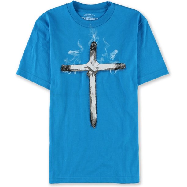 Ecko Unltd. Camiseta gráfica At All Ends para hombre, azul, grande Ecko Unltd. Camiseta gráfica