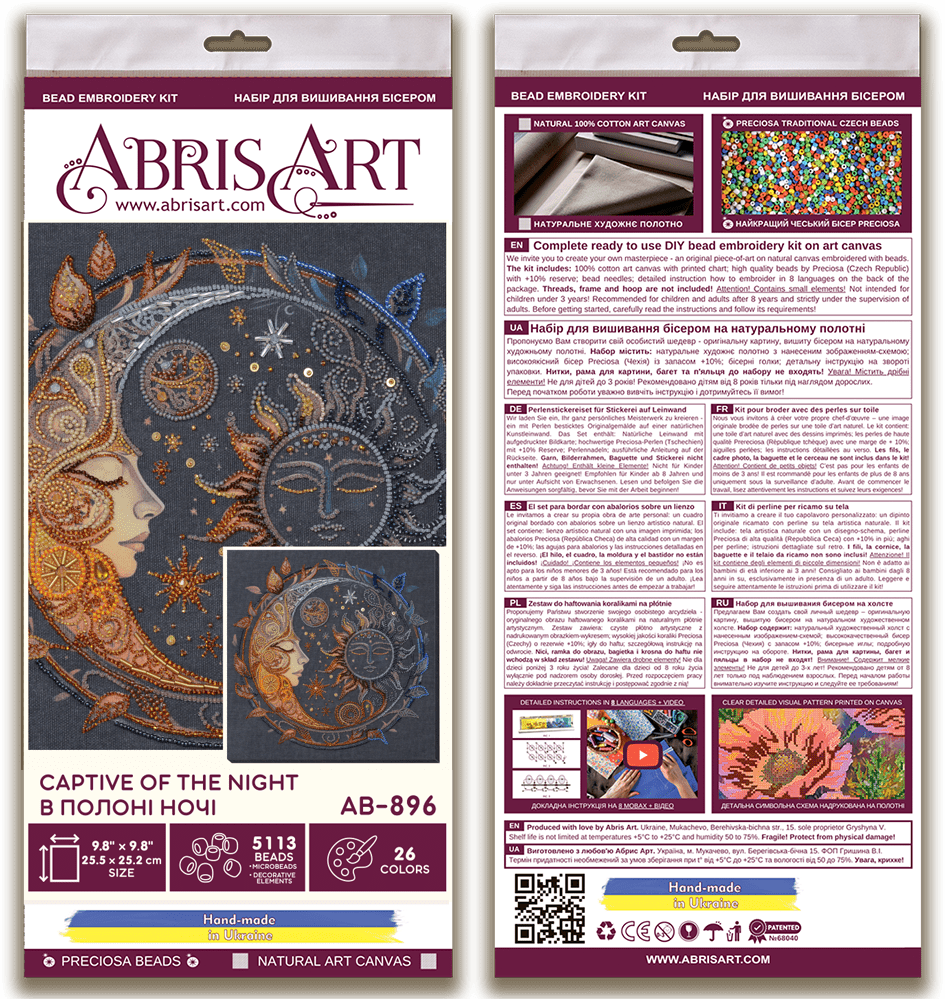 Main Bead Embroidery Kit - Captive of the night AB-896