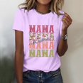 thumbnail image 2 of TSADFHJI T-Shirt Blanc Femme Ajusté Coton Femme Décontracté Imprimé Chemises Col Rond Manches Courtes Tee Tops Tunique Blouse m, 2 of 4