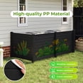 thumbnail image 6 of Costway 1 PCS 48” x 38” Air Conditioner Fence 3 Panels with Metal Ground Stakes, No Dig Trash Can Black, 6 of 10