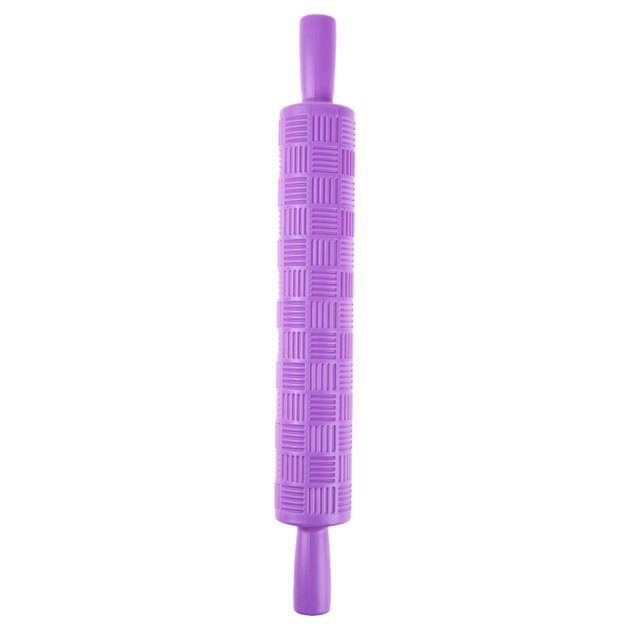 Wdftyju Herramienta para hornear con patrón de rodillo, molde en relieve para fondant, decoración para pasteles (púrpura) Wdftyju 1jw3sn7cy4hv7yy1D05