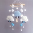 thumbnail image 4 of Bienvenido Baby Wind Chime Cuna con bolas de fieltro - Móvil colgante de nubes 3D, 4 of 7