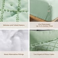 thumbnail image 4 of Vccoem 7-Piece Queen Comforter Set Bed in a Bag - Green Boho Tufted Luxury Bedding Set, Ultra Soft & Breathable All Season Comforter with Sheets & Pillowcases, 4 of 8