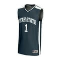 thumbnail image 2 of Unisex GameDay Greats #1 Navy Utah State Aggies Lightweight Basketball Fashion Jersey, 2 of 4