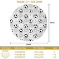 thumbnail image 3 of Football and Hexagon Gray Pattern Round Tablecloth 70"x70", Wrinkle Resistant Wipeable Table Cover for Kitchen Dining Room Picnic Patio and Party, 3 of 6
