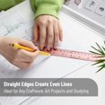 thumbnail image 3 of Mr. Pen- Steel Rulers, 2 Pack, 6" and 12", Rose Gold, 6 Inch Ruler Metal Rulers, Small Metal Ruler 6 Inch Metal Ruler Thin Flat, Stainless Steel Ruler 12 Inch, Centimeter Ruler, Steel Ruler 12 Inch, 3 of 4
