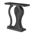 thumbnail image 2 of Pemberly Row Modern Console Table in Weathered Gray and Faux Black Marble Wood, 2 of 5