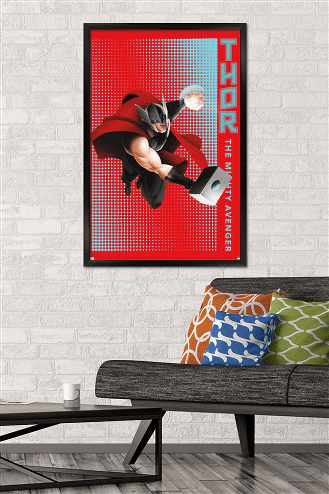 Marvel Shape of a Hero - Thor Wall Poster, 22.375" x 34", Framed