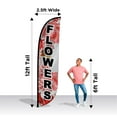 thumbnail image 3 of LookOurWay Feather Flag Banner - 12 Feet Tall Advertising Flags for Outdoor Business and Events Promotion - Swooper Flag Only - Farmers Market & Flower Flags - Flowers (10M1200150), 3 of 3