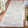thumbnail image 2 of SAFAVIEH Jardin Cyan Leaves Runner Rug, Ivory/Blue, 2'3" x 8', 2 of 8