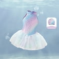thumbnail image 4 of lnmuld Ballet Leotards for Girls Toddler Dance Ballet Leotard with Skirt Ballerina Dresses Tutu Outfits Flutter Sleeve Size:5-6 Years, 4 of 6