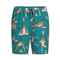 thumbnail image 4 of Fotbe Giraffes Doing Various Yoga Pajama Shorts for Men, Men's Pajama Bottoms, Sleepwear,Short Pajama Pants-Medium, 4 of 9