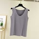 thumbnail image 4 of Minnieouse Ropa interior térmica para mujer, chaleco sin costuras para Otoño Invierno, hogar, escuela, capa básica, Tops cálidos, ropa Camisetas sin mangas Gris, 4 of 6