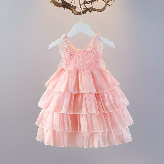 Xiaowennn Baby Girls Tule Tutu Dress Buterfly Print Back Sudress Warm Dresses for Babies