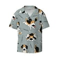 thumbnail image 5 of PAYOHTO Funny Beagle Active Dog Mens Hawaiian Casual Short-sleeved Shirt Tropical Summer Beach Button Down Shirts, 5 of 7