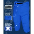 thumbnail image 3 of Exxact Sports Gladiator Men's Integrated Football Pants with Built-in Pads,&nbsp;Lightweight Ultra Flex&nbsp;Football Practice Pants (Royal Blue, AXL), 3 of 7