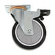 thumbnail image 3 of Ruedas giratorias con placa superior para muebles, ruedas con doble freno para garaje, taller y supermercado. 5 pulgadas, 3 of 9