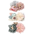 thumbnail image 1 of Juego de pinzas para el cabello con flores, accesorios para lazos para el cabello con flores, 3 piezas, 1 of 5