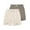 Light Khaki / Dark Grey, variant on Mens Casual Linen Shorts Drawstring Elastic Waist Loose Fit Summer Beach Shorts L