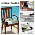 thumbnail image 3 of Outdoor Patio Cushion Covers 4 Pack Abstract Patio Chair Cushion Covers with Ties and Zipper Square Green Black Grey White Waterproof Outdoor Seat Cushion Covers for Patio Furniture 20"x18", 3 of 9