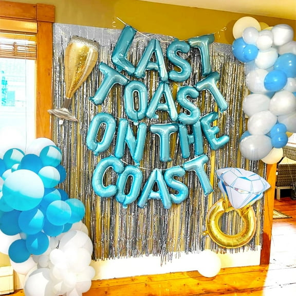 Last Toast On The Coast Balloon Banner Beach Bach Balloon Beach Bachelorette Party Decorations Coastal Bach Party Supplies
