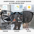 thumbnail image 5 of Joopin Unisex Photochromic Blue Light Blocking Glasses Round Computer Gaming TV Glasses UV400 Protection, 5 of 9