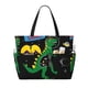 thumbnail image 1 of Fotbe Space Dino Cartoon Black Bolsa de Viaje para Playa - Resistente al Agua, Bolsa Tote de Gran Capacidad y Ligera con 7 Bolsillos para Mujeres y Hombres, 1 of 7