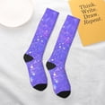 thumbnail image 5 of Cauagu Purple Glitter Print Women's Men's Ankle Socks 1-pack Casual Athletic Socks for Unisex Adult Moisture-Wicking Socks for Daily Wear/Running/Sport, 5 of 8
