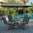 thumbnail image 7 of CZMJY Patio Chairs Set of 2 – Stackable Outdoor Dining Chairs with Comfortable Sling High Back Chairs and Armrests for Lawn, Poolside, Courtyard, Balcony, Garden, Black, 7 of 7