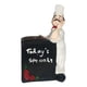 thumbnail image 1 of Figura de chef, escultura decorativa de chef, figura decorativa para mesa de tienda en casa. Chef de pizarra, 1 of 9